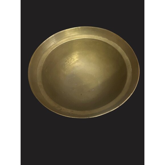 Vintage Chinese Brass ceremony singing  Decorative Bowl 7” - Picture 3 of 7